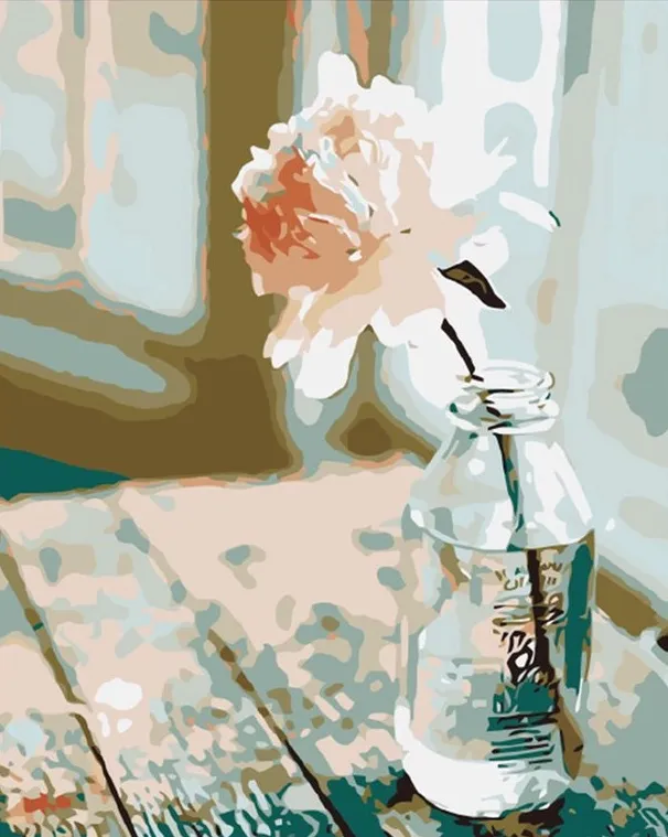 Pintura sobre número - Jarrón