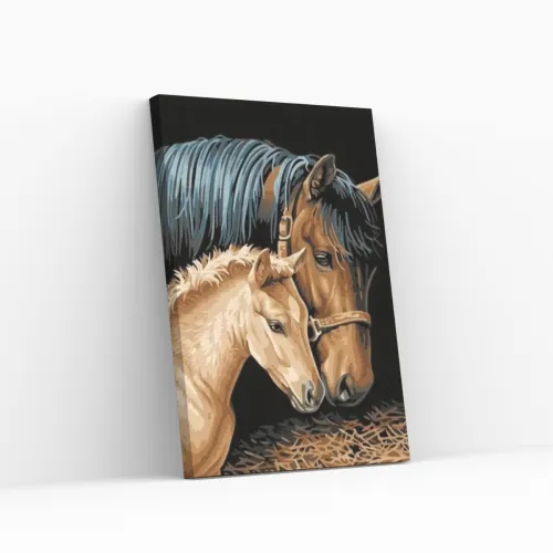 Pintar por Números - Caballo con potro