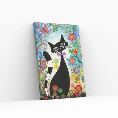 Pintar por Números - Flores y gato