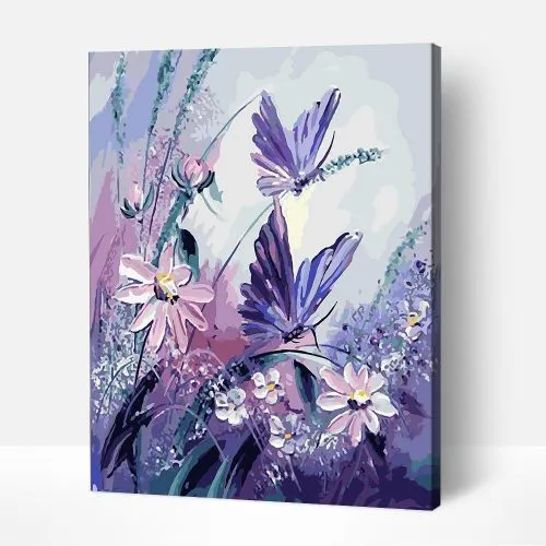 Pintar por Números - Mariposas moradas
