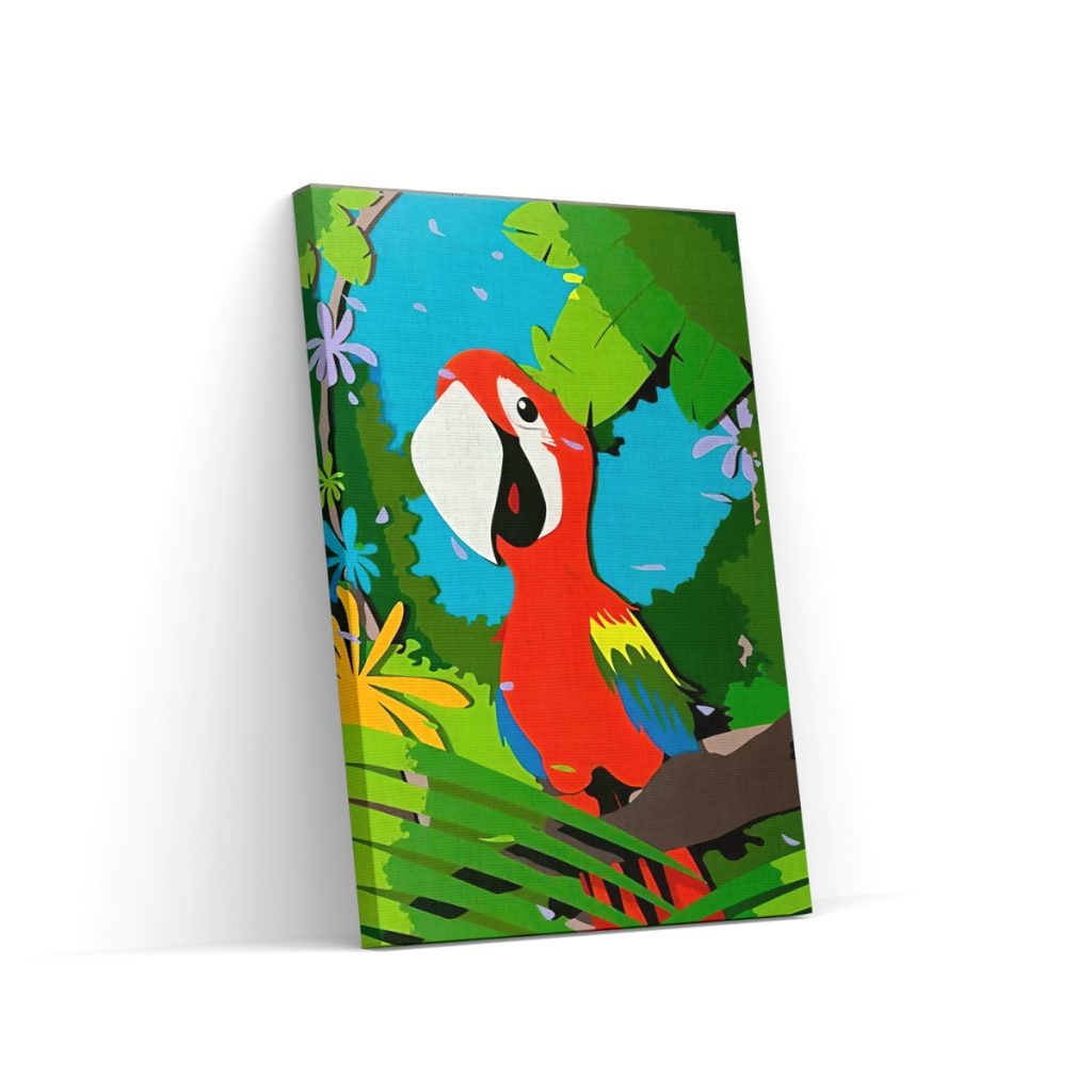 Pintar por Números - Loro feliz