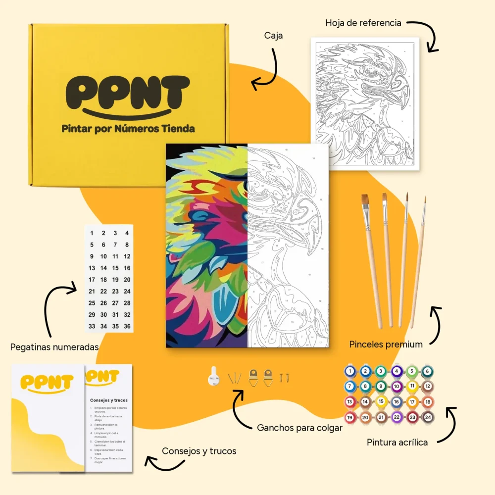 Pintar por Números - Águila de color