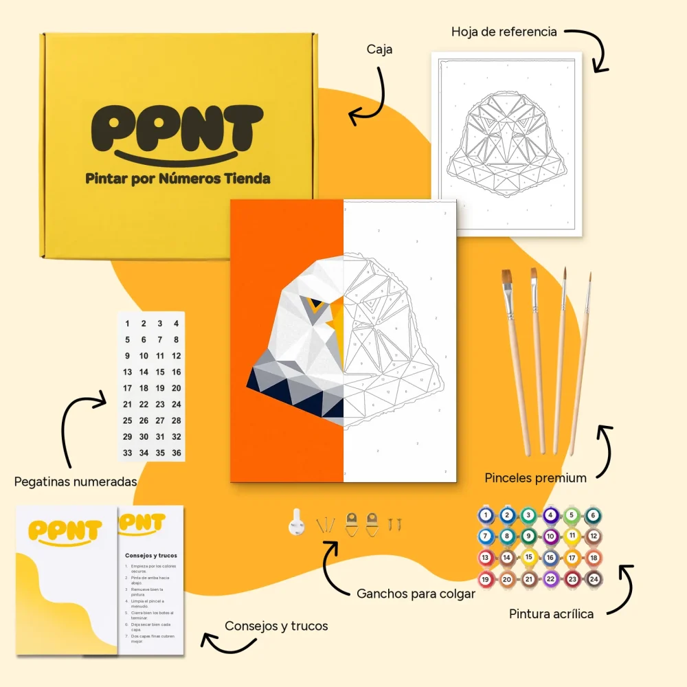 Pintar por Números - Águila poligonal