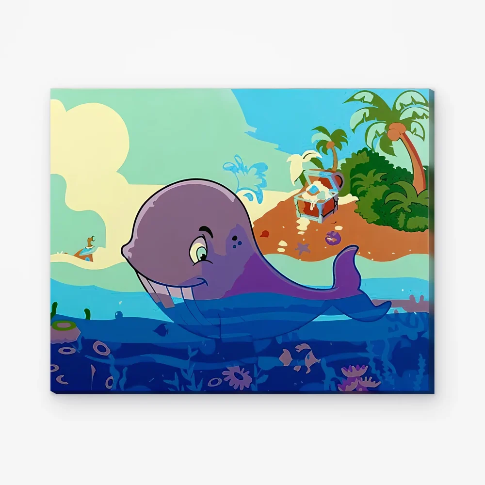 Pintar por Números - Ballena y tesoro