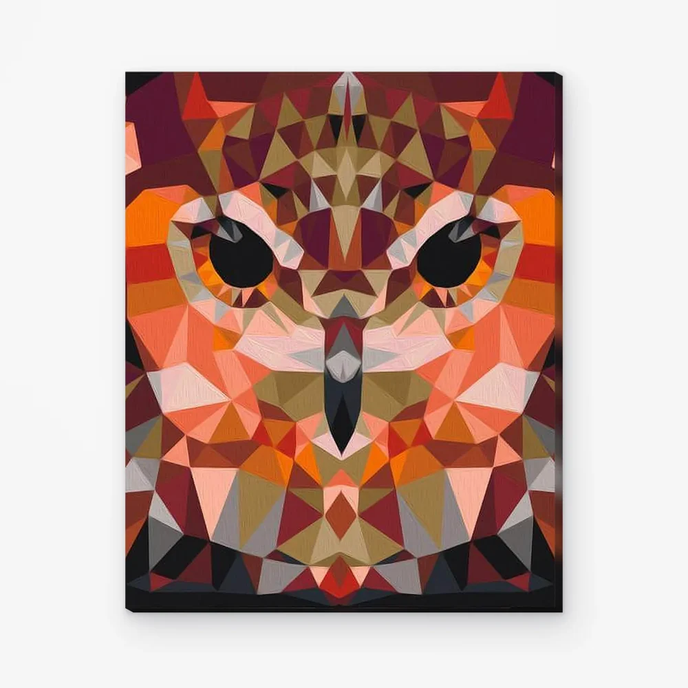 Pintar por Números - Búho (diseño geométrico)