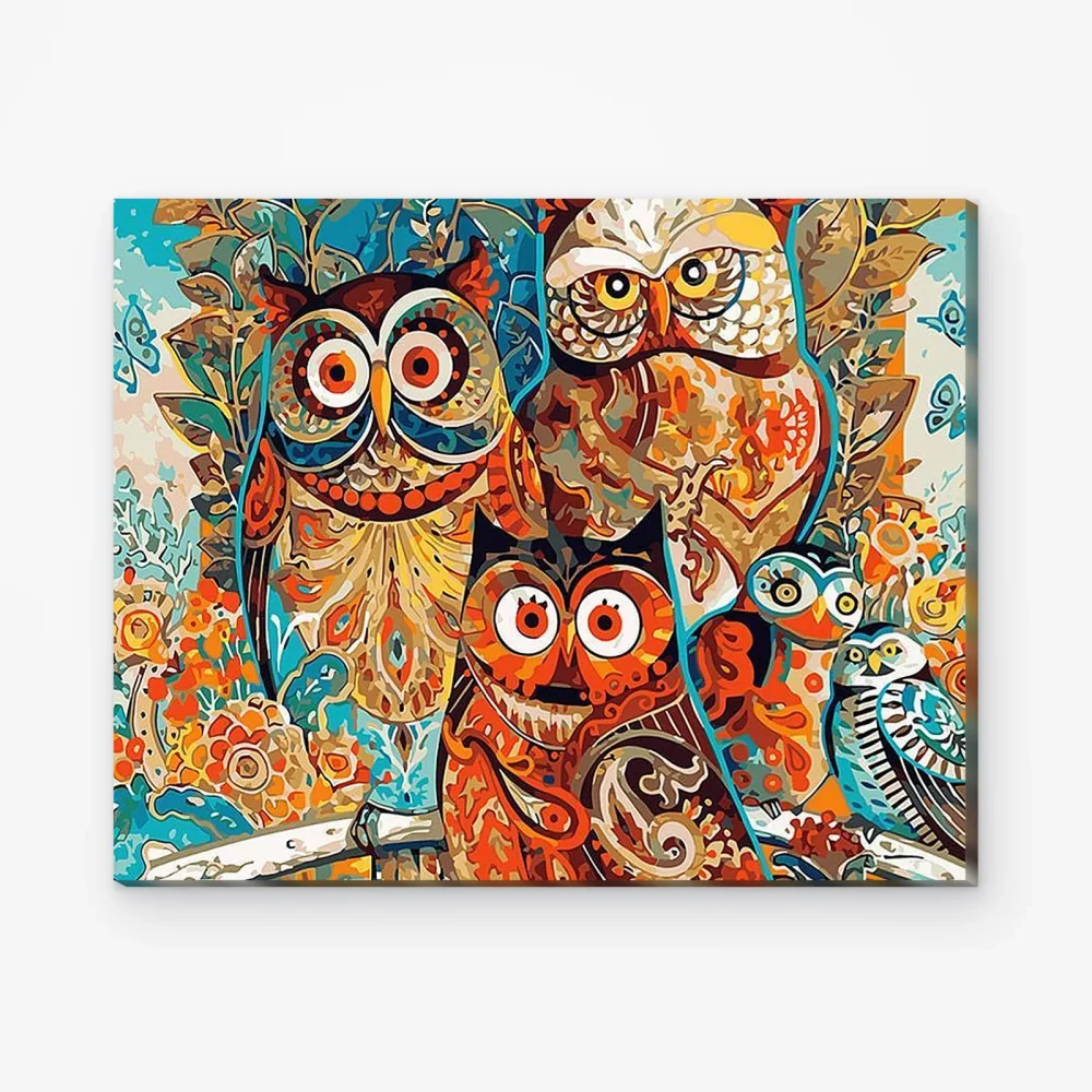 Pintar por Números - Búhos