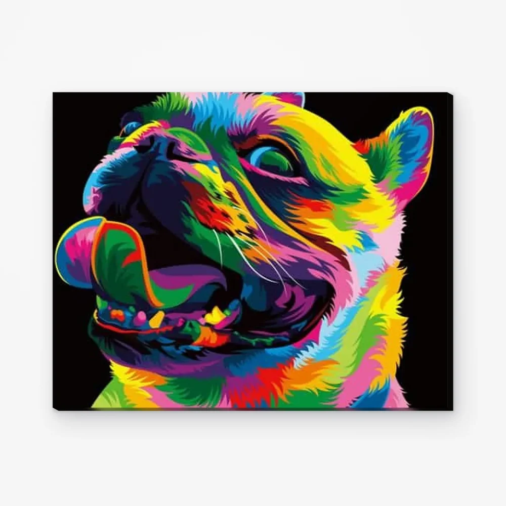 Pintar por Números - Bulldog neón