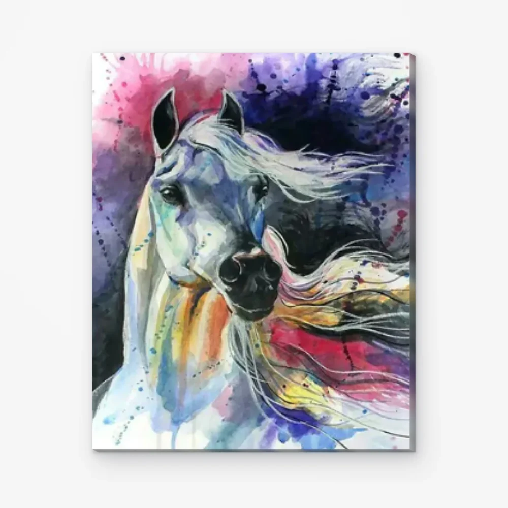 Pintar por Números - Caballo de acuarela