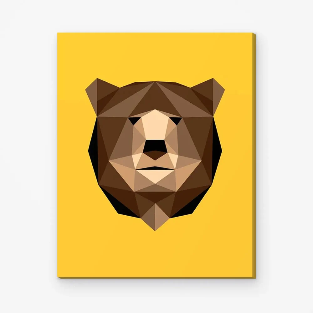 Pintar por Números - Cabeza de oso poligonal