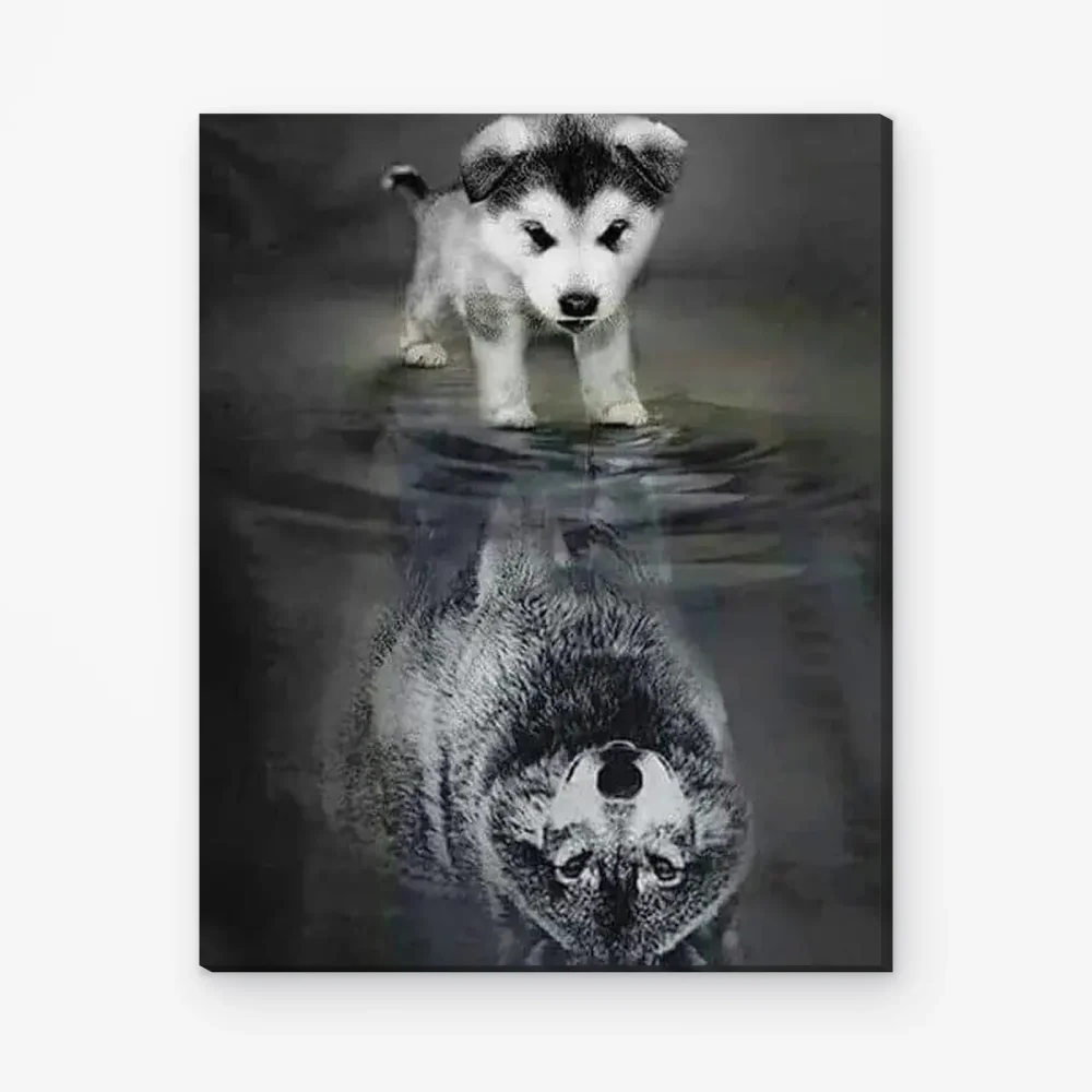 Pintar por Números - Cachorro de lobo
