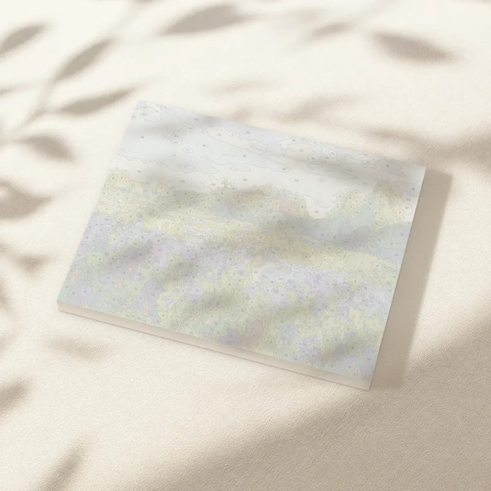 Pintar por Números - Campo de flores azules