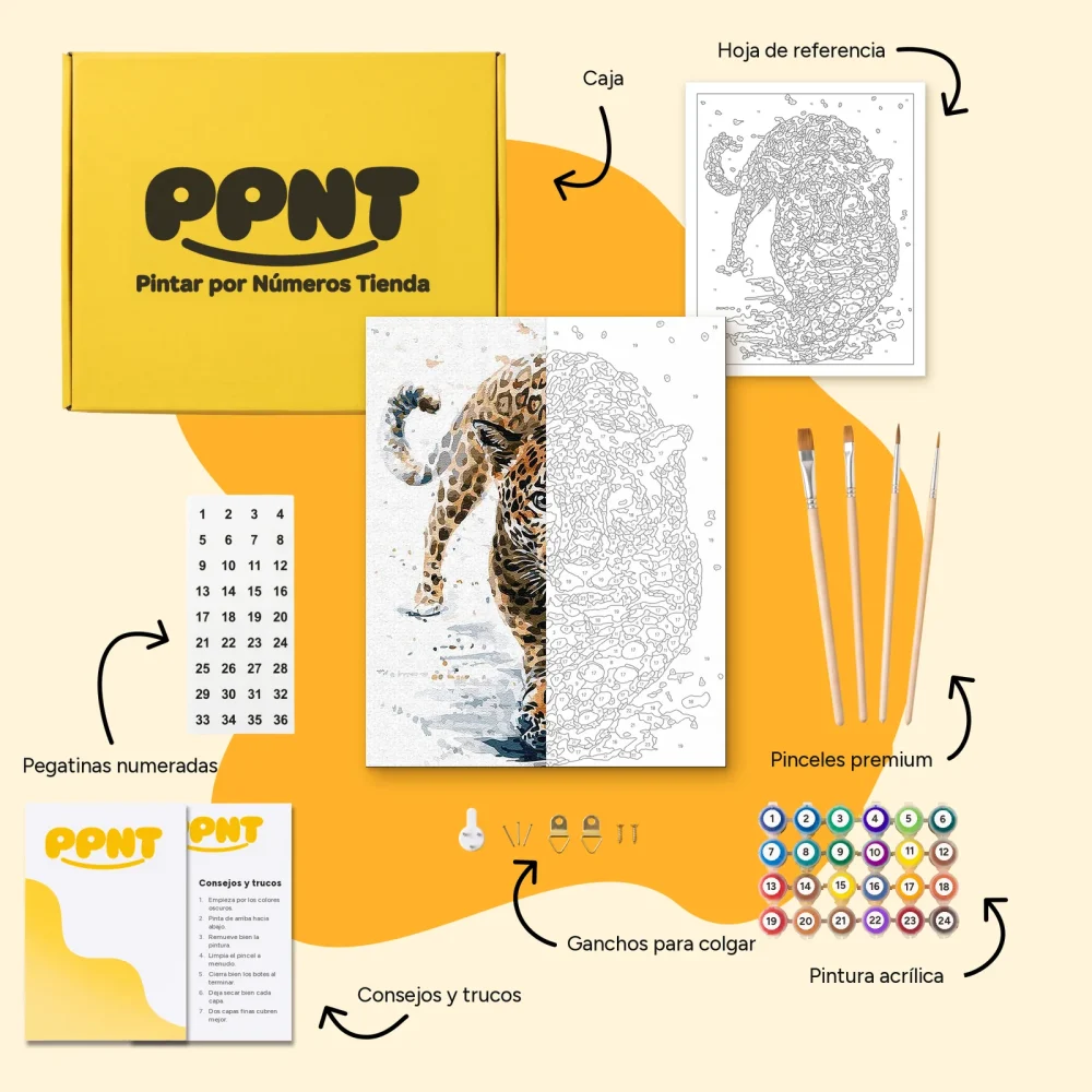Pintar por Números - Caza del leopardo
