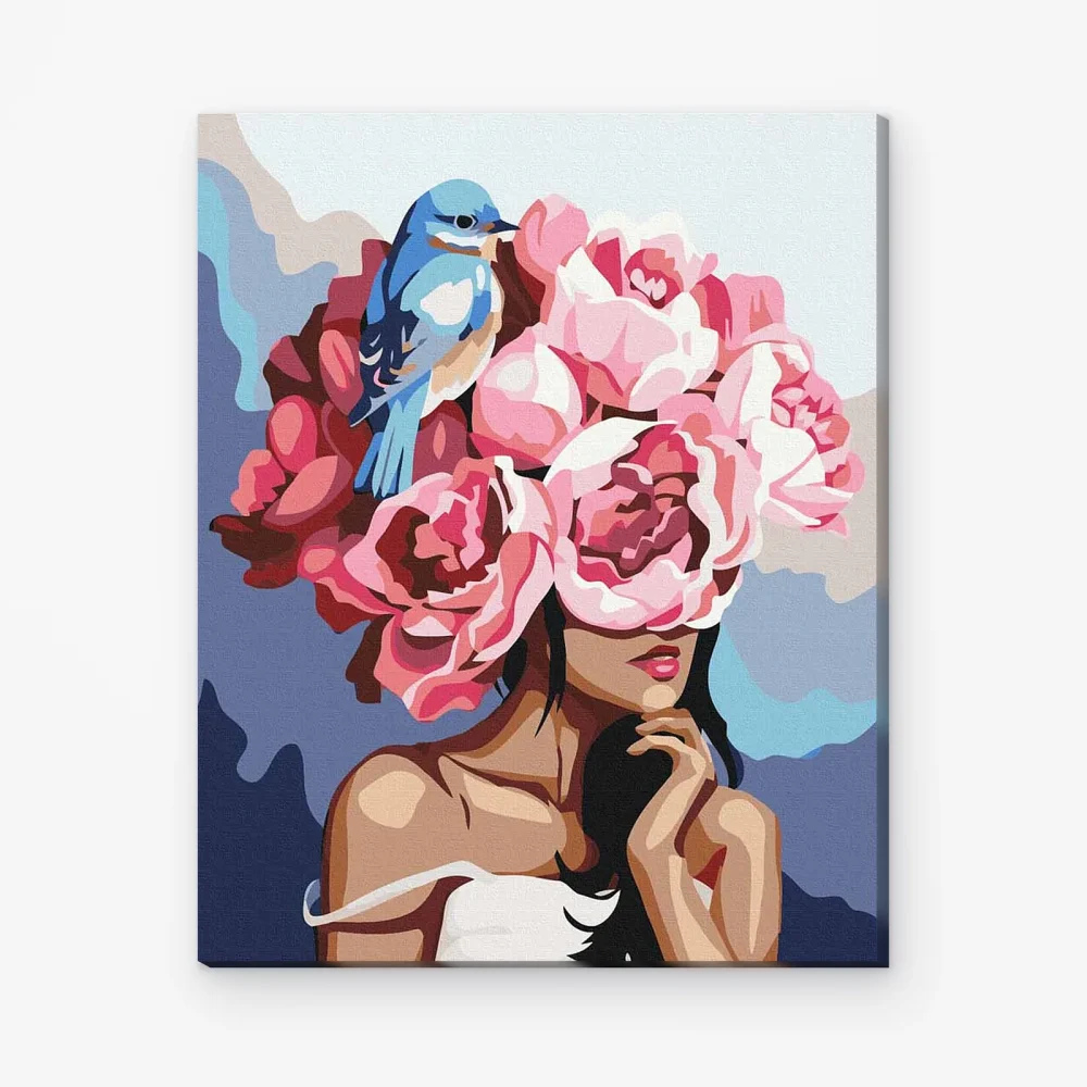 Pintar por Números - Chica Flowerhead