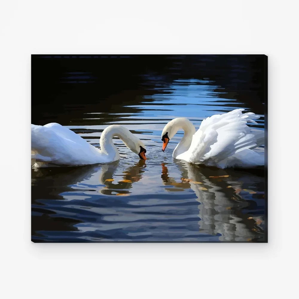 Pintar por Números - Cisnes en el lago