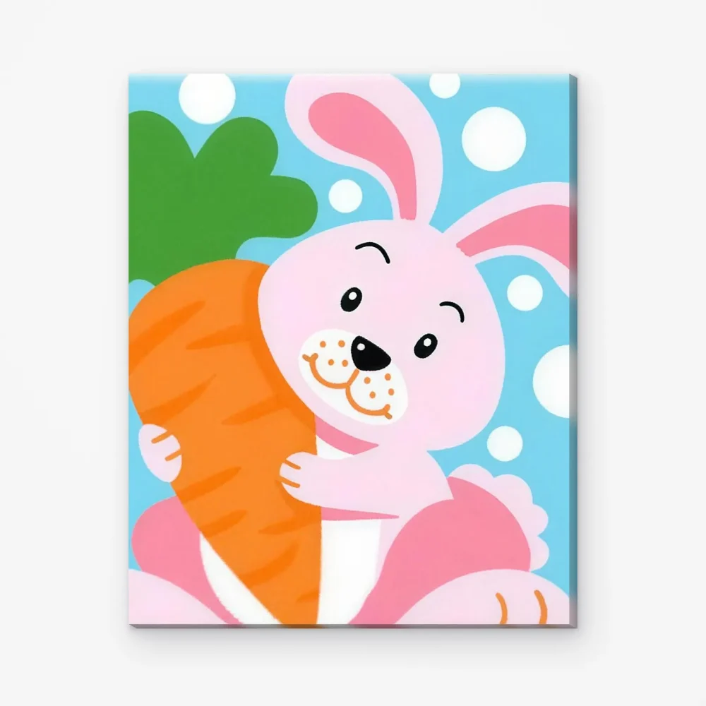 Pintar por Números - Conejo con zanahoria