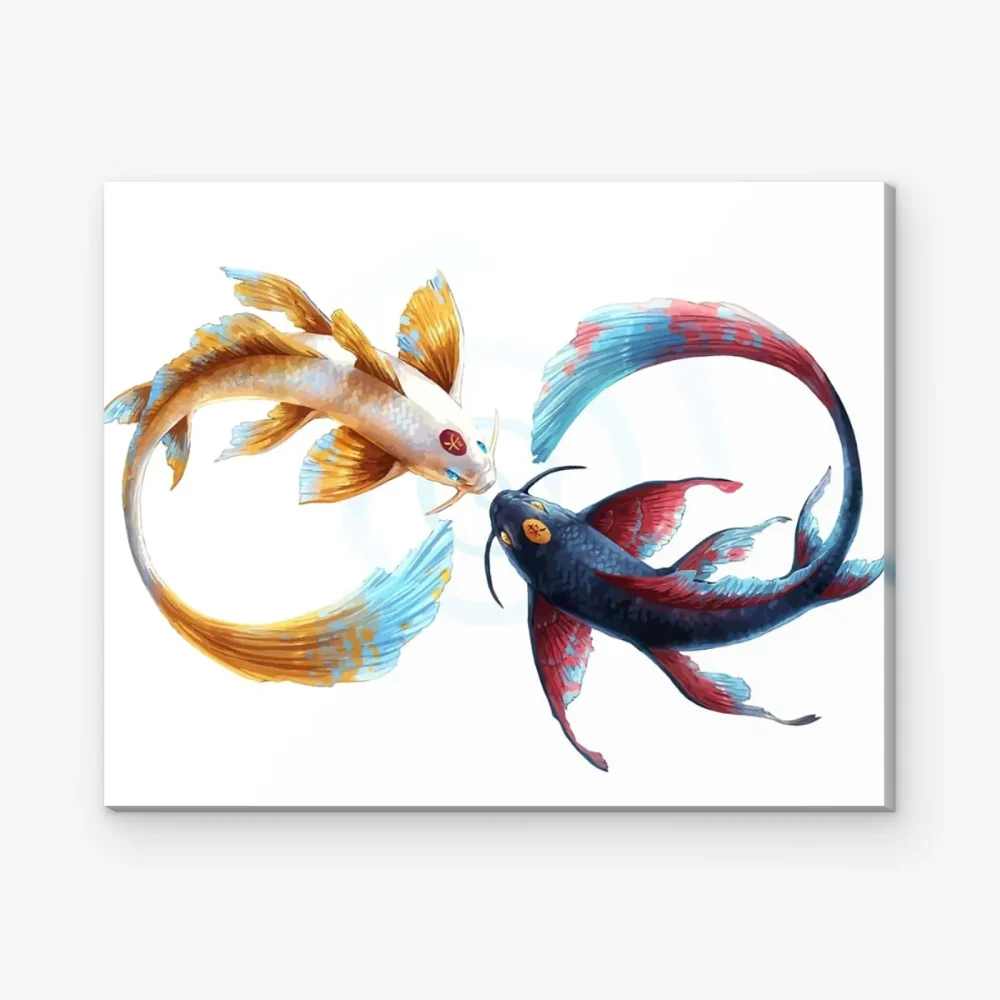 Pintar por Números - Ewige Bindung Koi