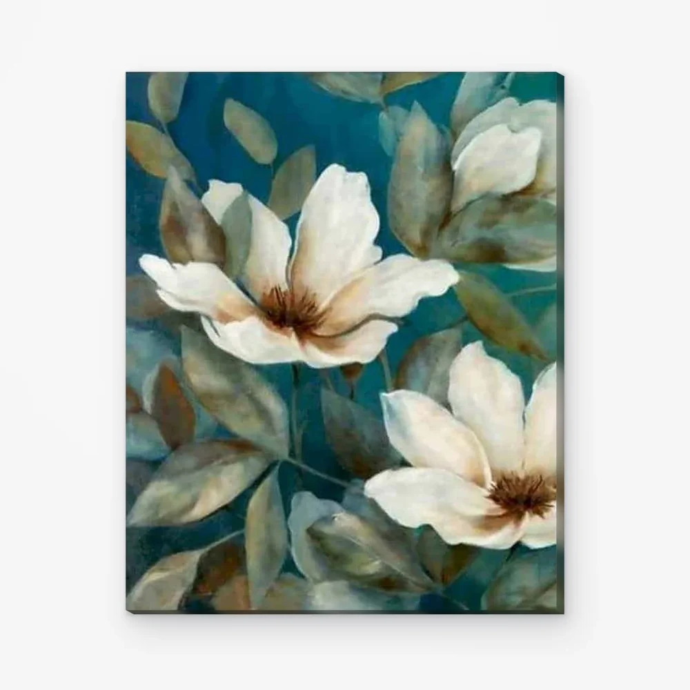 Pintar por Números - Flores blancas