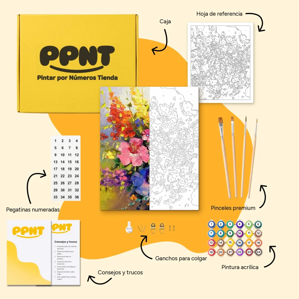 Pintar por Números - Flores del bosque