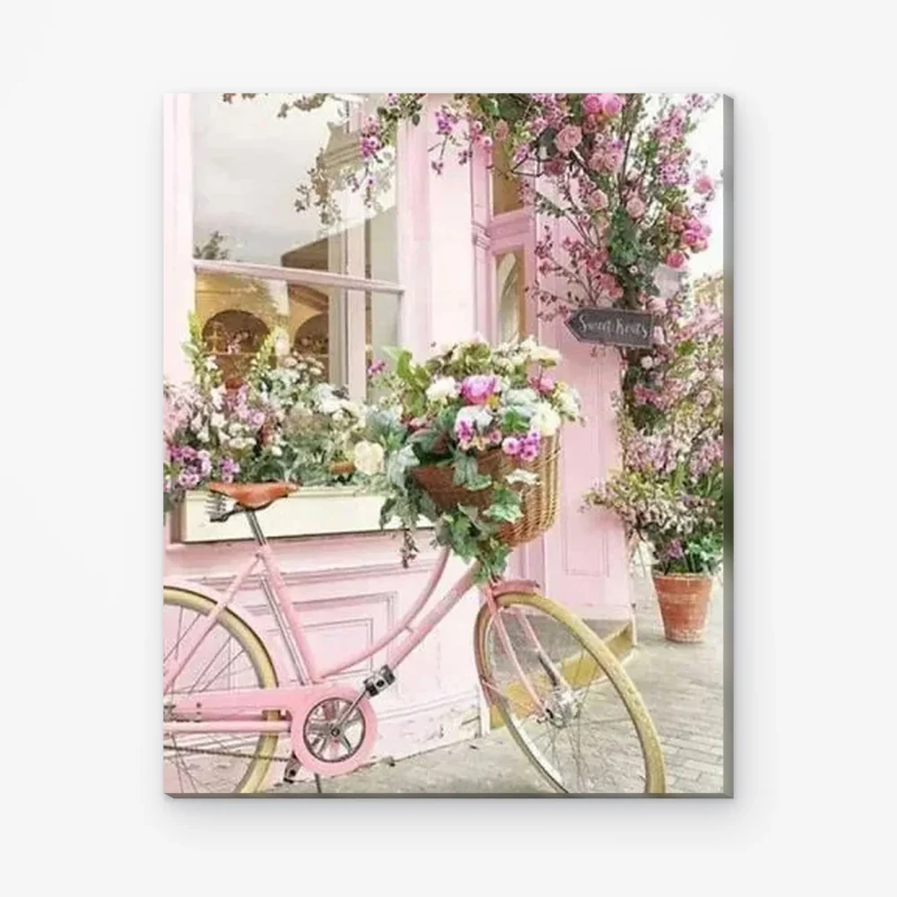 Pintar por Números - Flores en bicicleta