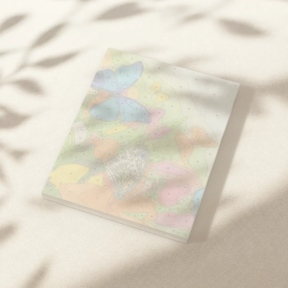 Pintar por Números - Flores y mariposas