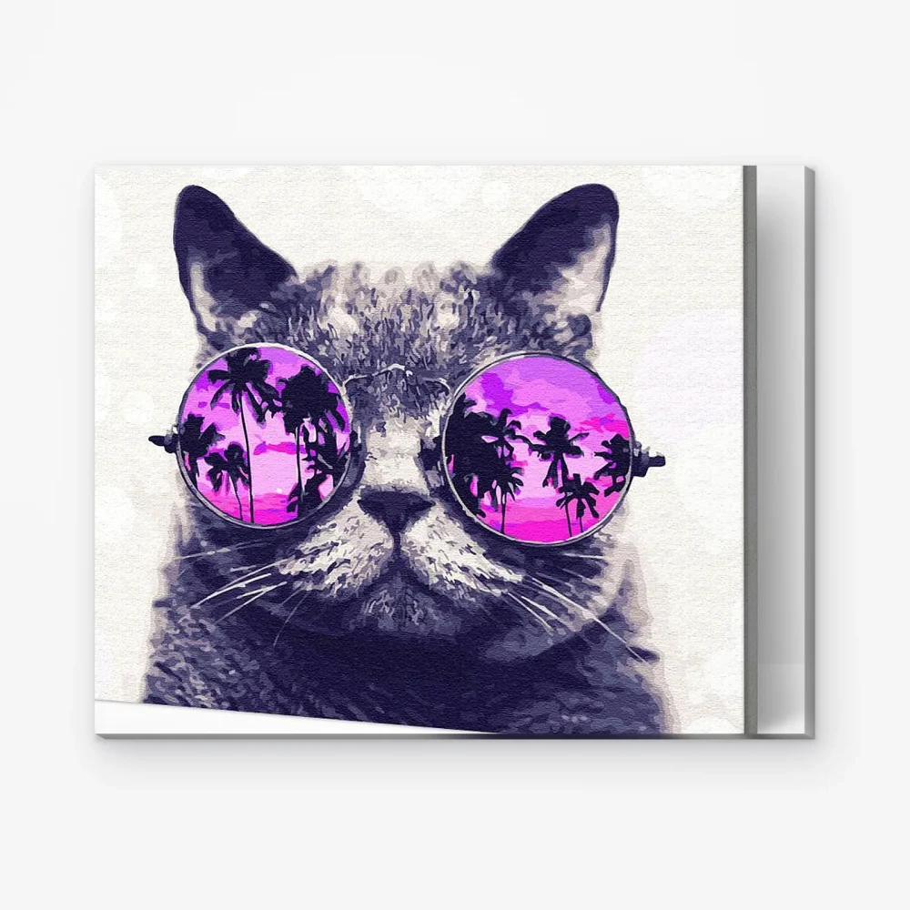 Pintar por Números - Gato con estilo