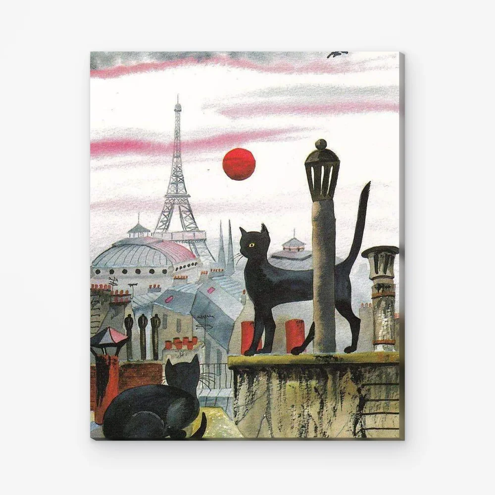 Pintar por Números - Gato en París