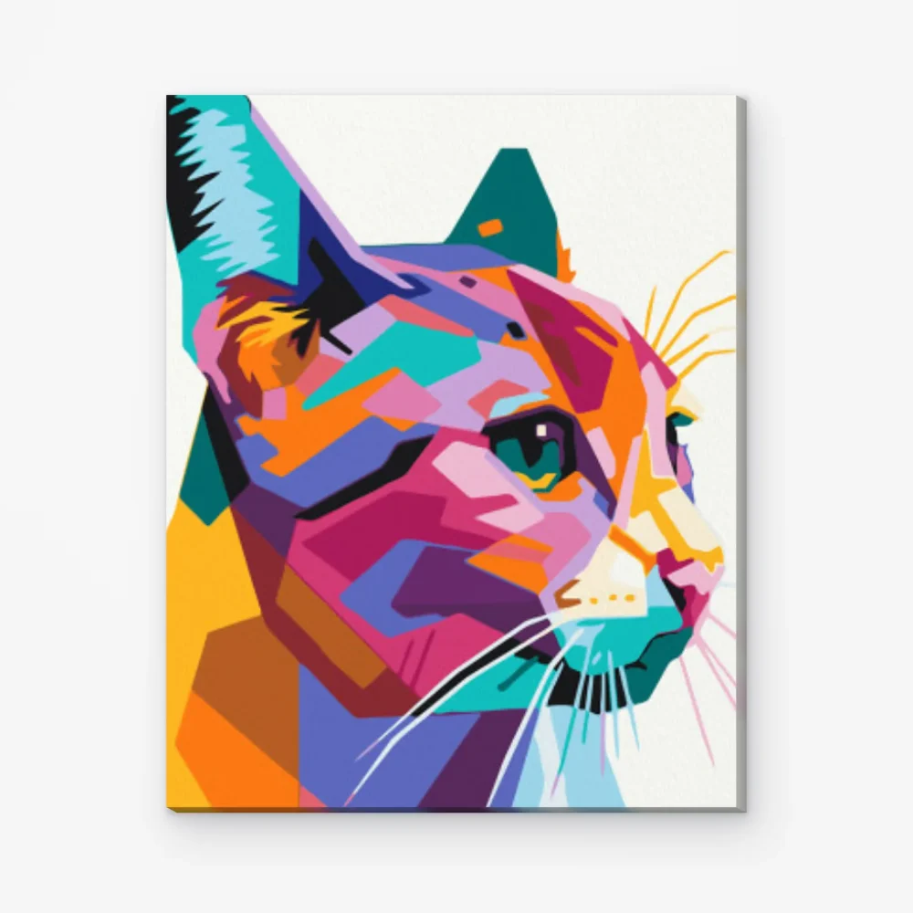Pintar por Números - Gato geométrico