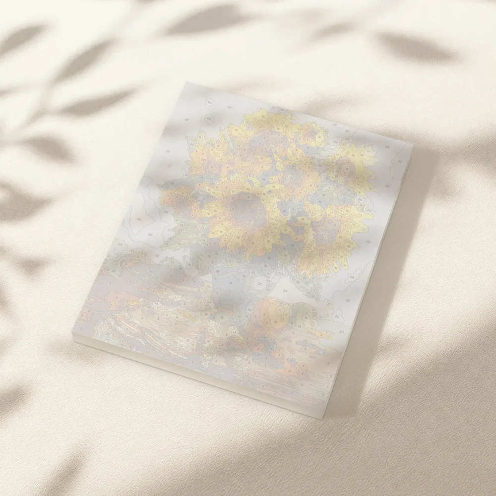 Pintar por Números - Girasoles en la mesa