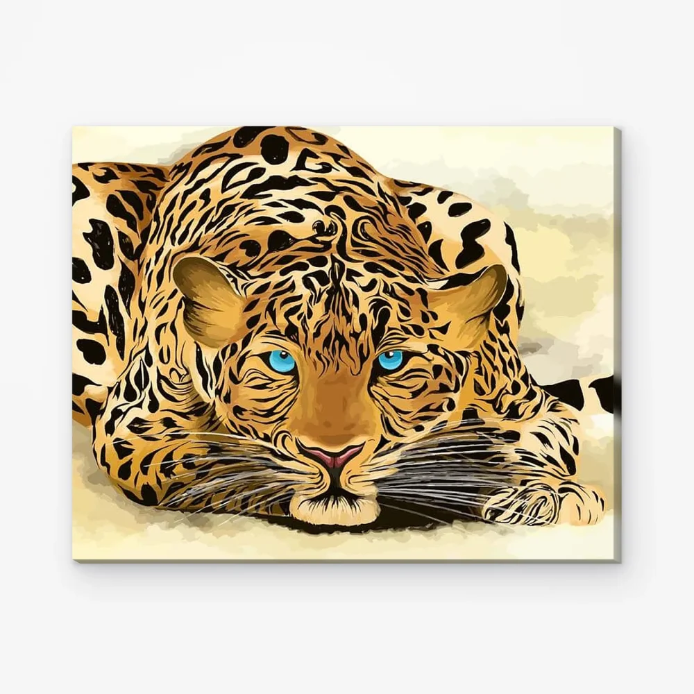 Pintar por Números - Guepardo con ojos azules