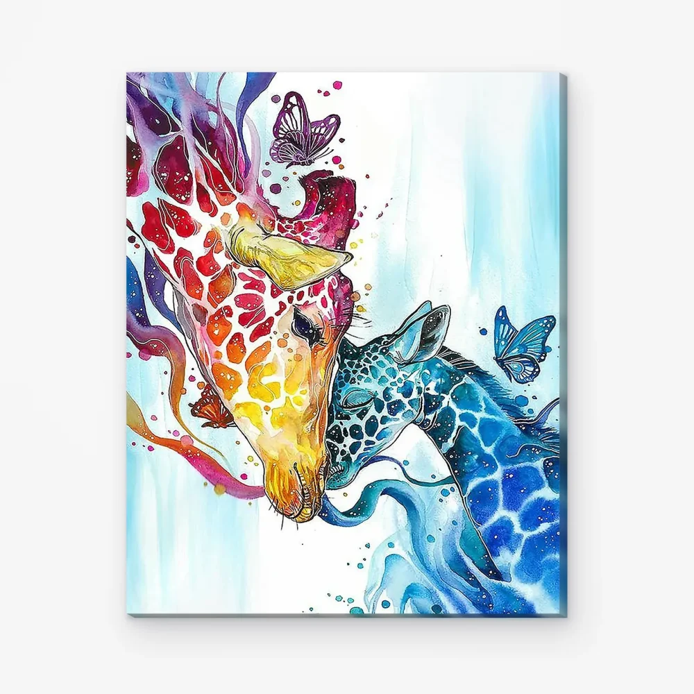 Pintar por Números - Jirafa Amor de Madre