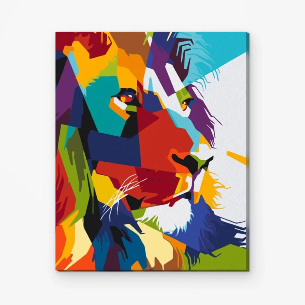 Pintar por Números - León geométrico