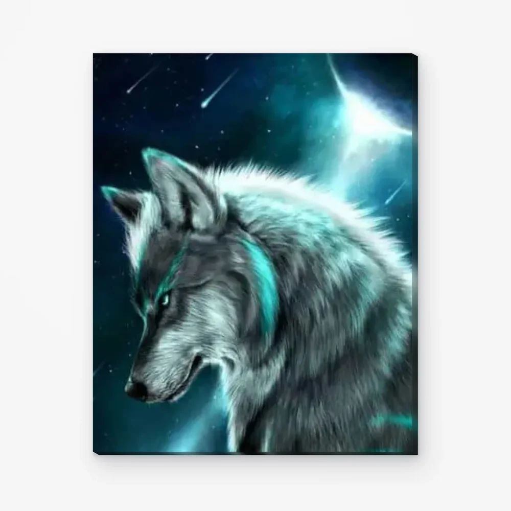 Pintar por Números - Lobo a la luz de la luna