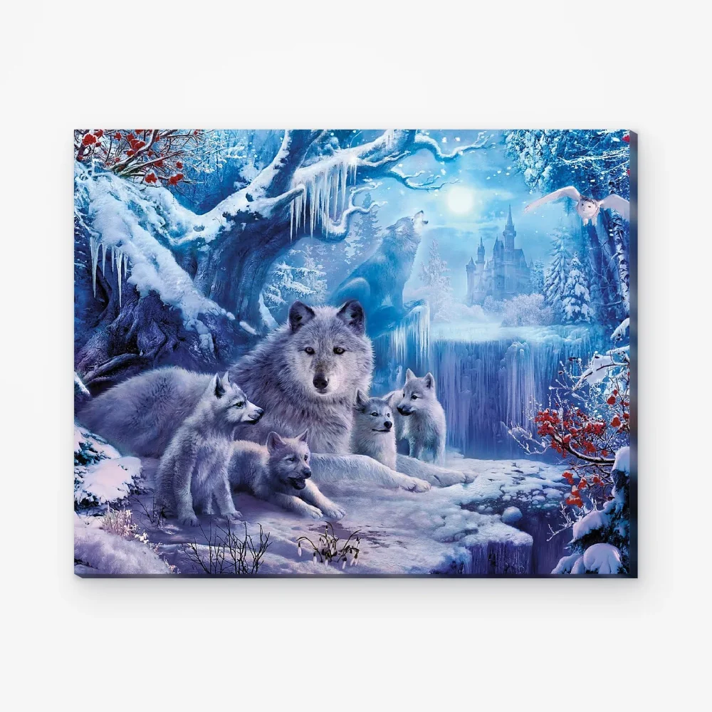 Pintar por Números - Lobo de invierno