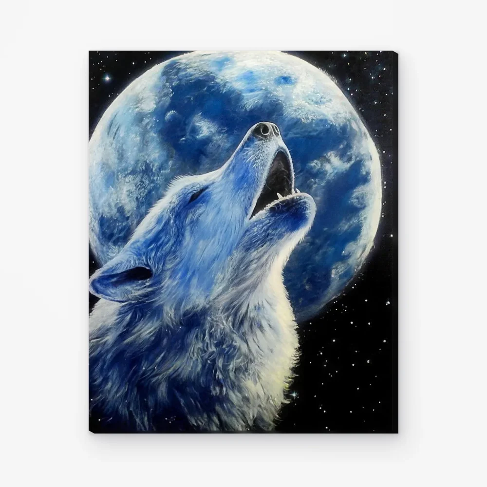 Pintar por Números - Lobo y luna