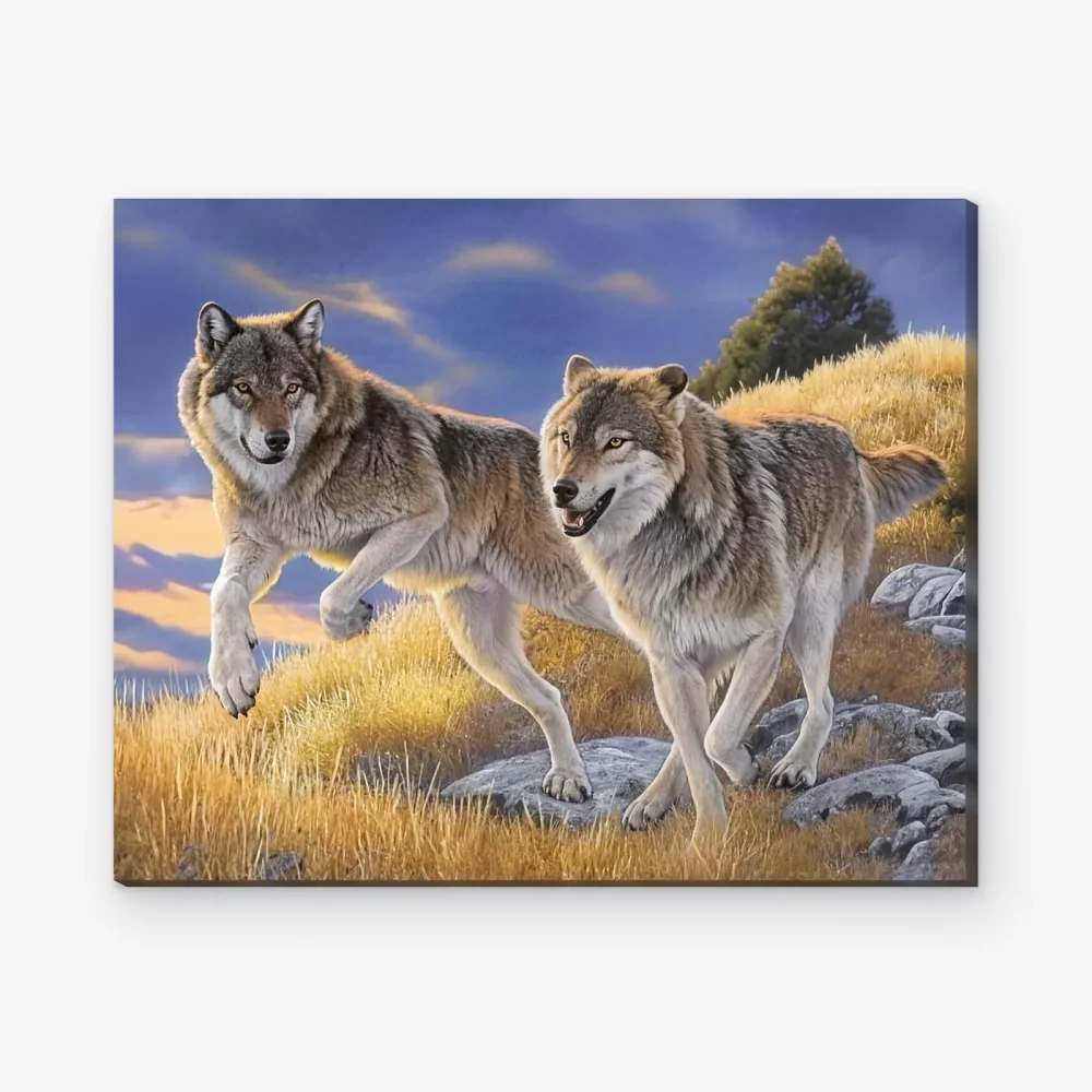 Pintar por Números - Lobos del bosque