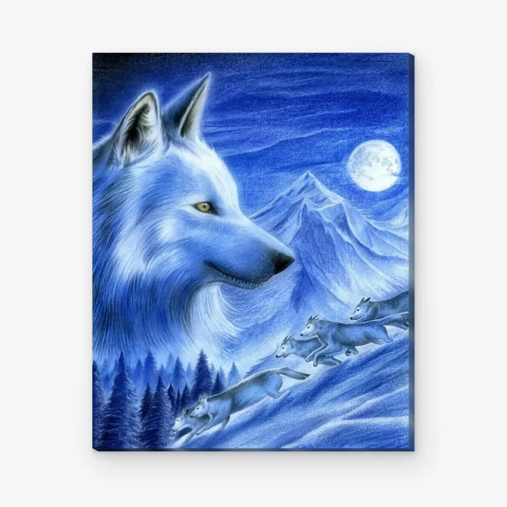 Pintar por Números - Lobos en la nieve