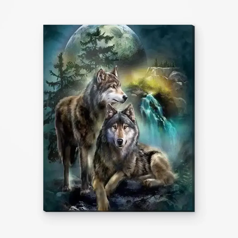 Pintar por Números - Lobos lunares