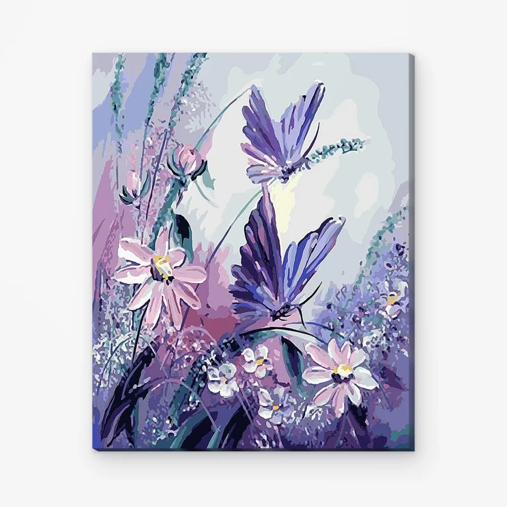 Pintar por Números - Mariposas moradas
