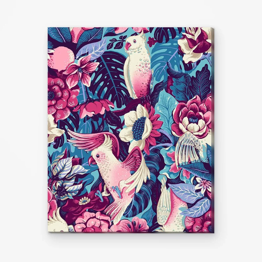Pintar por Números - Pájaros y flores