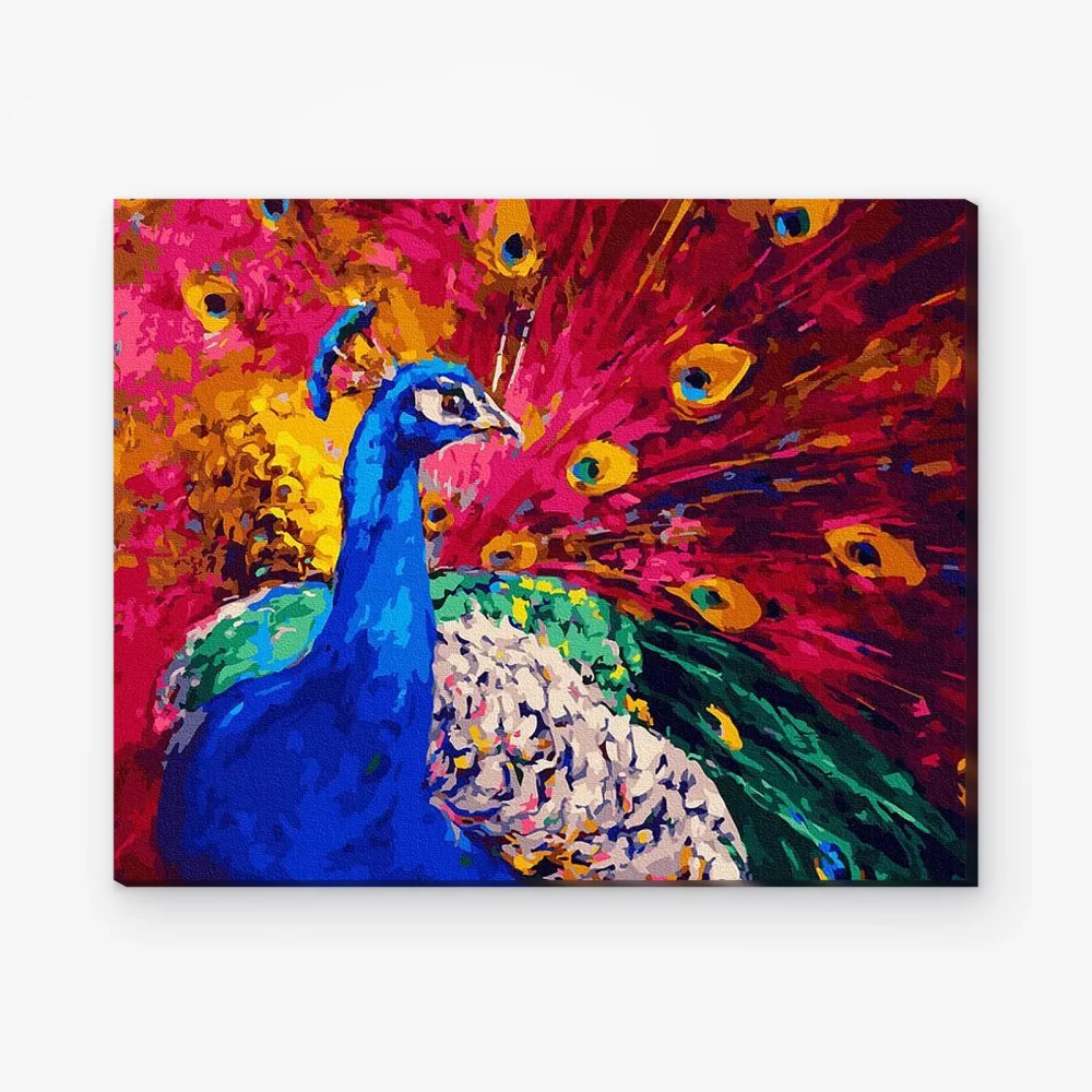 Pintar por Números - Pavo real arco iris