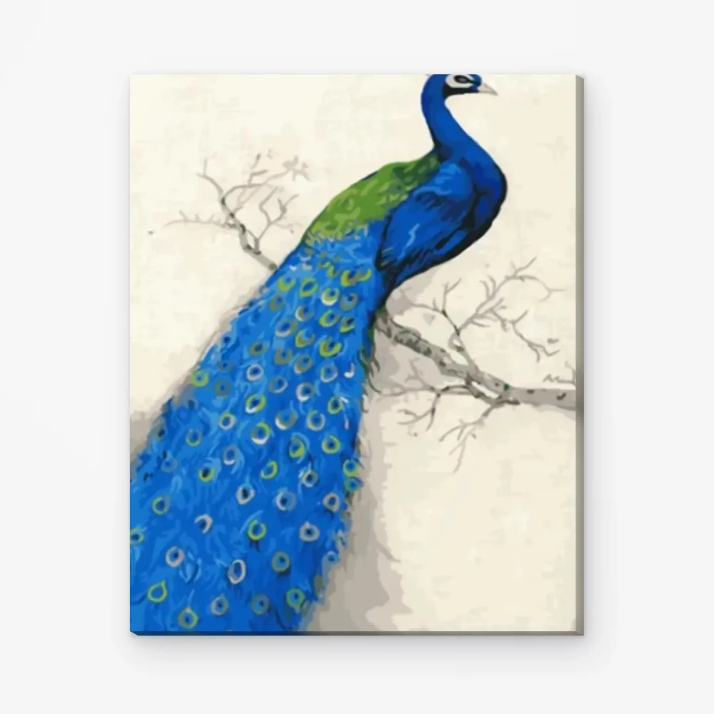 Pintar por Números - Pavo real grandioso