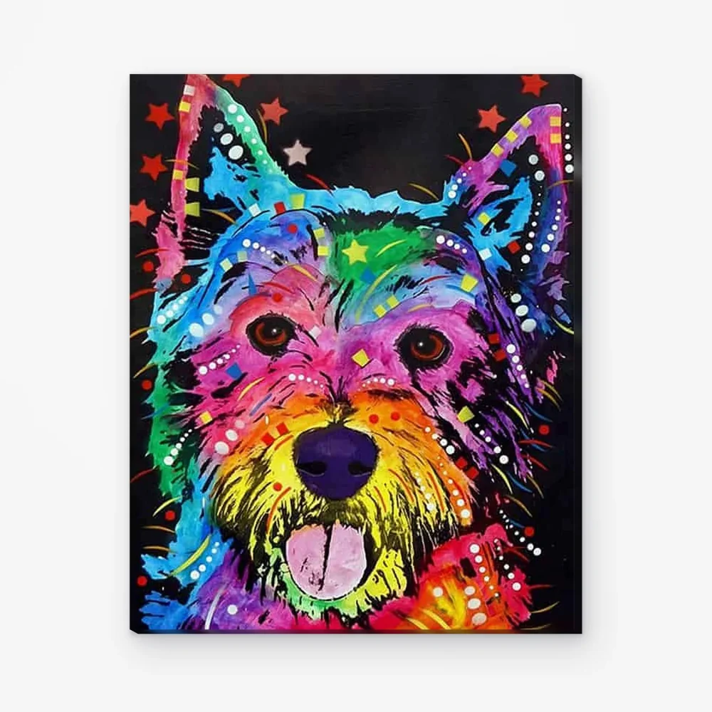 Pintar por Números - Perro de color