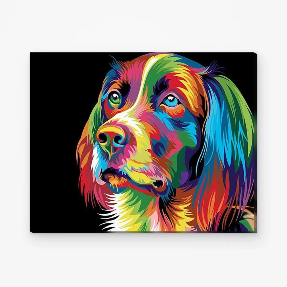 Pintar por Números - Perro de neón