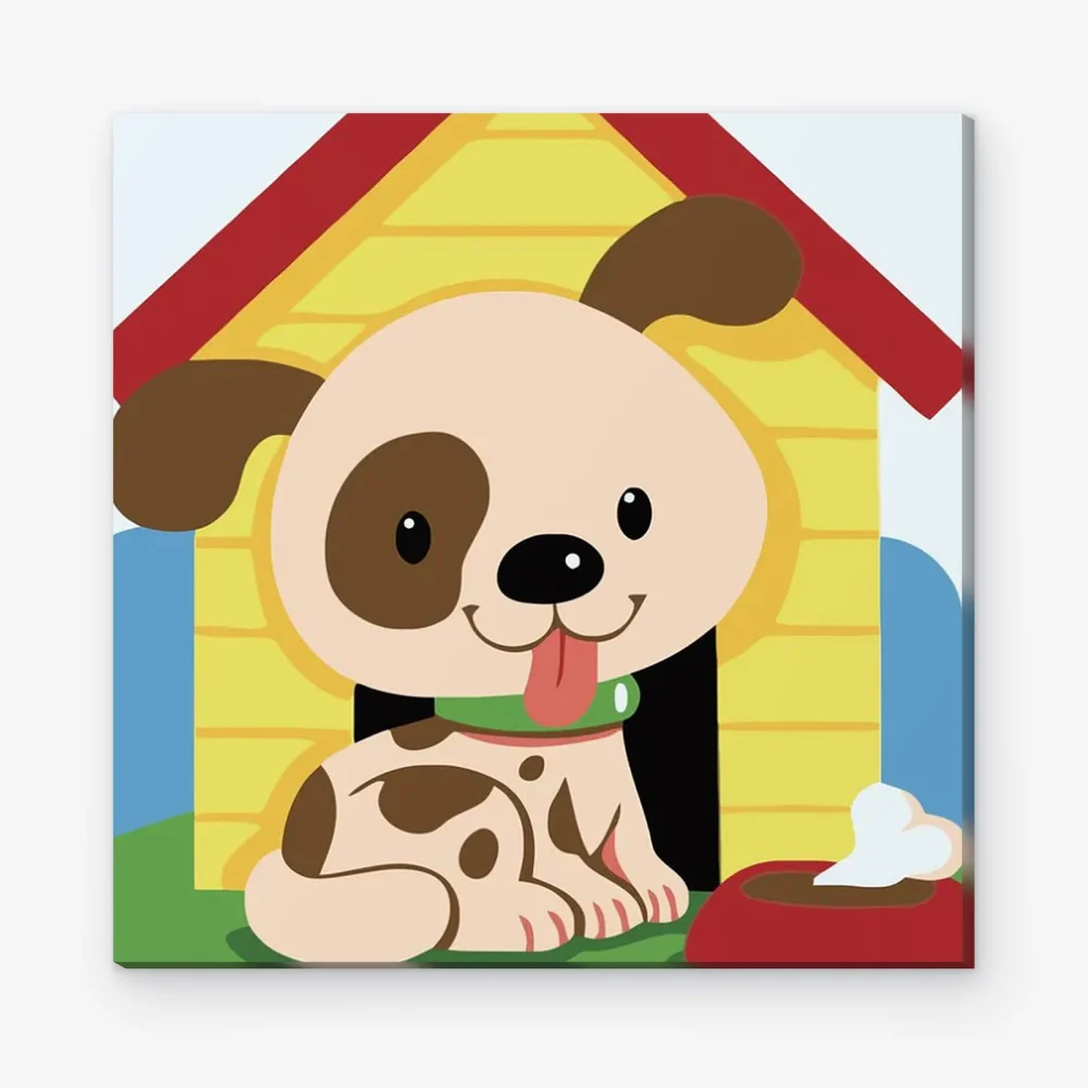 Pintar por Números - Perro en Hutch