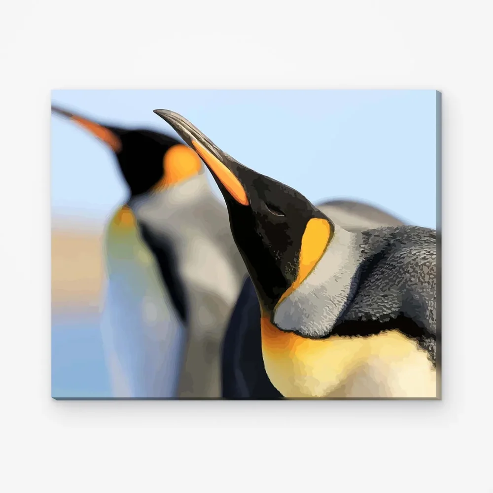 Pintar por Números - Pingüinos rey