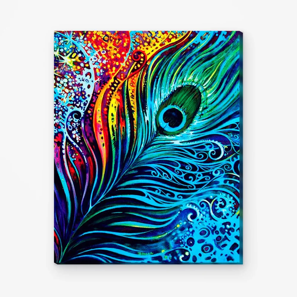 Pintar por Números - Pluma de pavo real