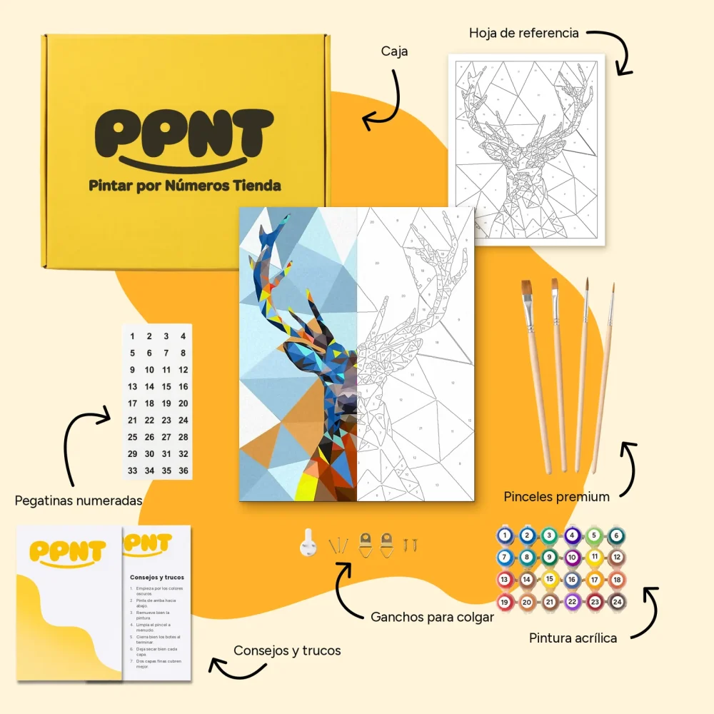 Pintar por Números - Polígono Cabeza de ciervo 2