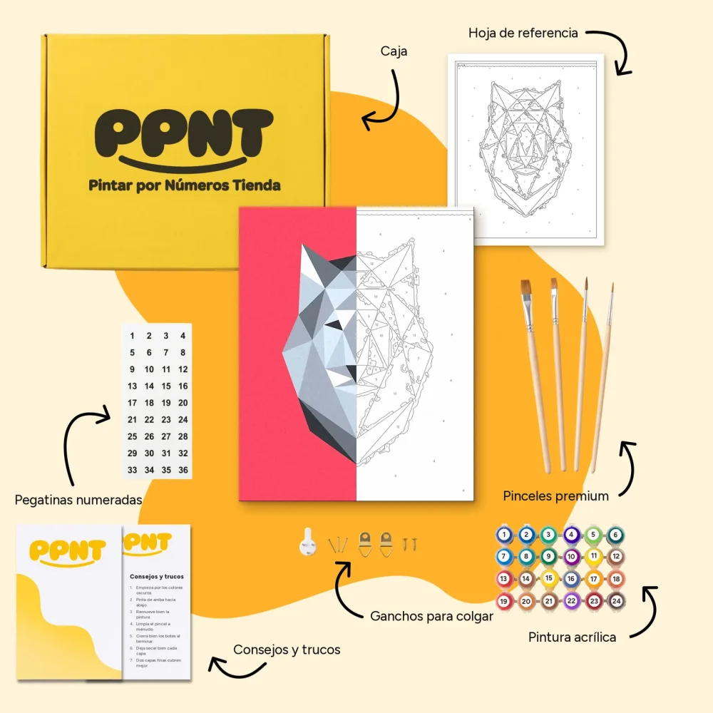 Pintar por Números - Polígono Lobo