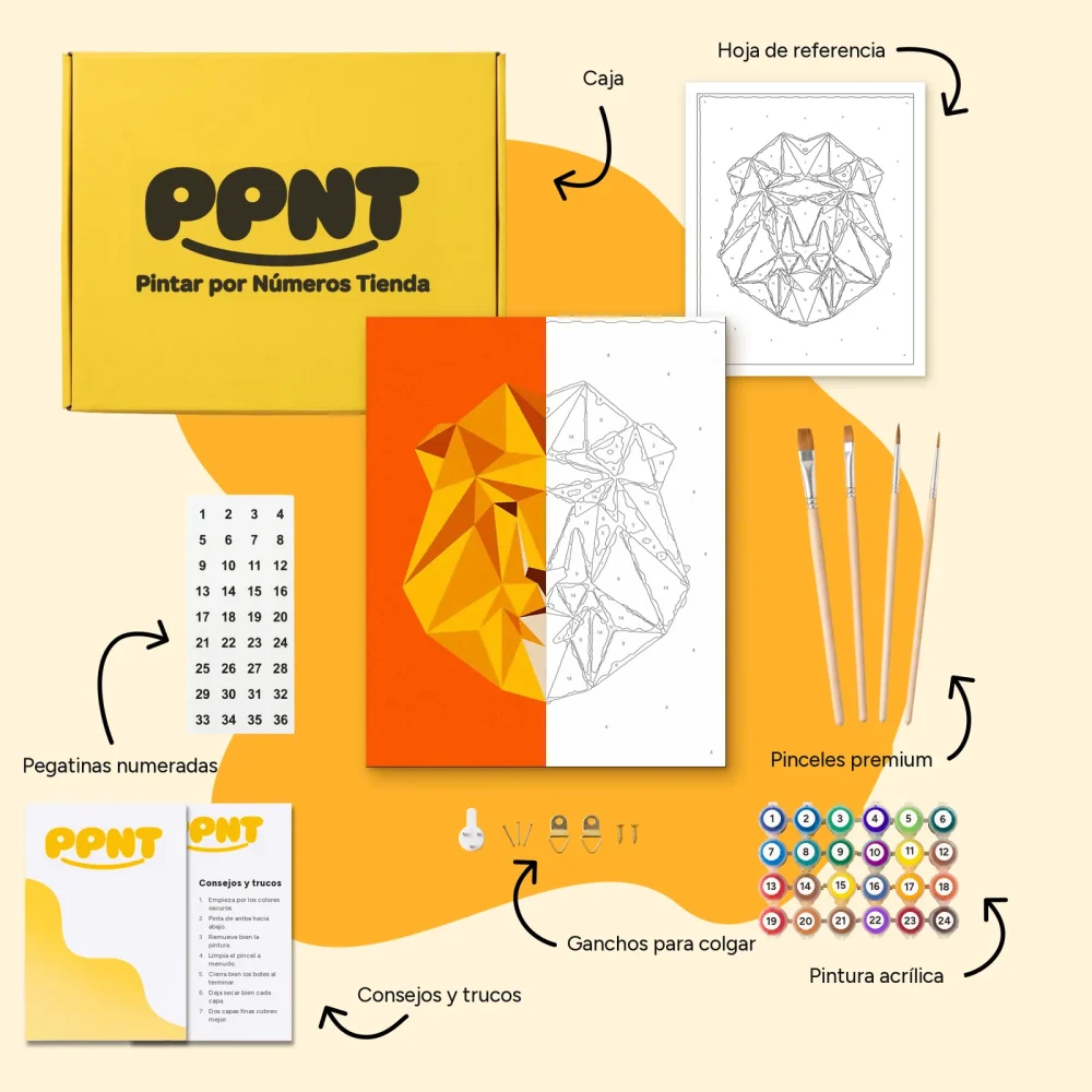 Pintar por Números - Polygon Lionhead