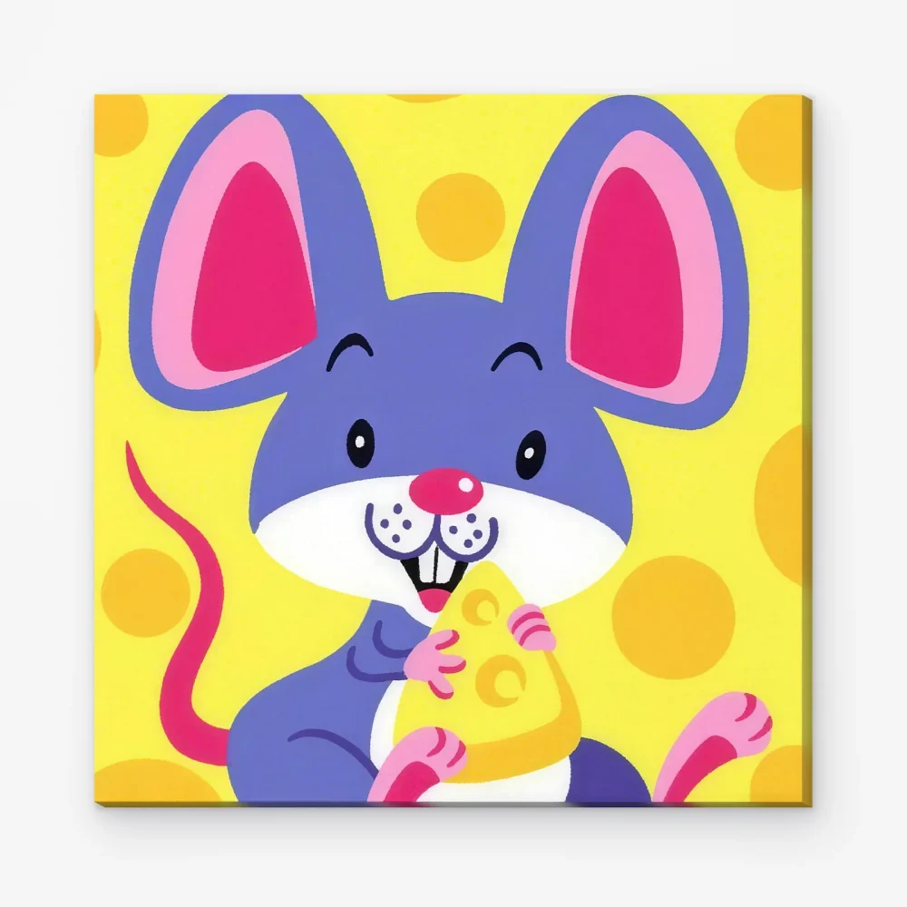 Pintar por Números - Ratón con queso
